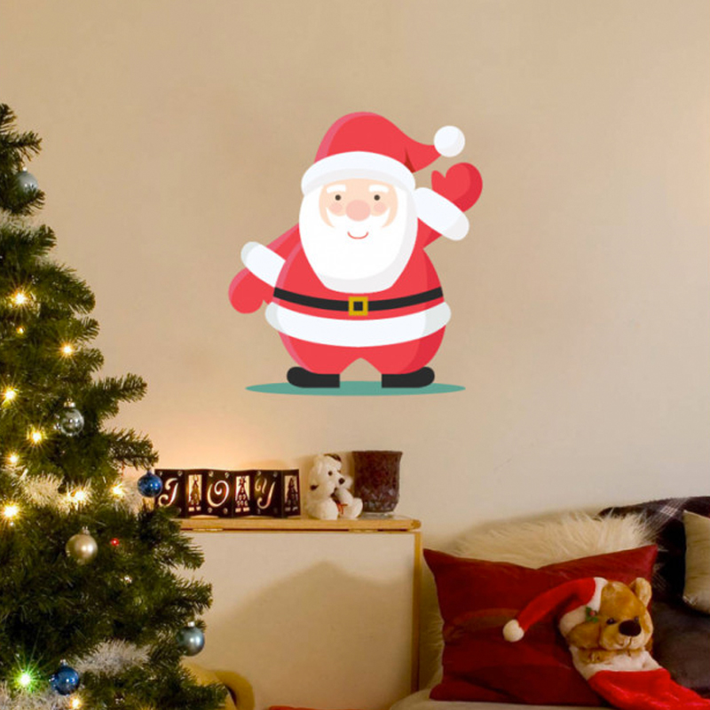 Αυτοκόλλητο τοίχου Χριστουγεννιάτικα Ο Άγιος Βασίλης χαιρετάει